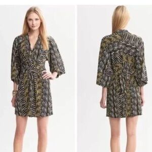 Issa London x Banana Republic | Zebra Print Kimono Dress Size 14